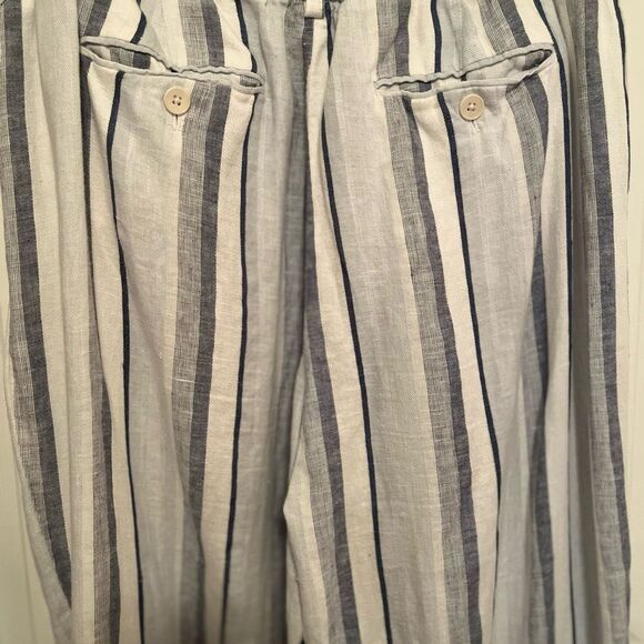 Talbots Striped Linen Pants - Picture 4 of 7